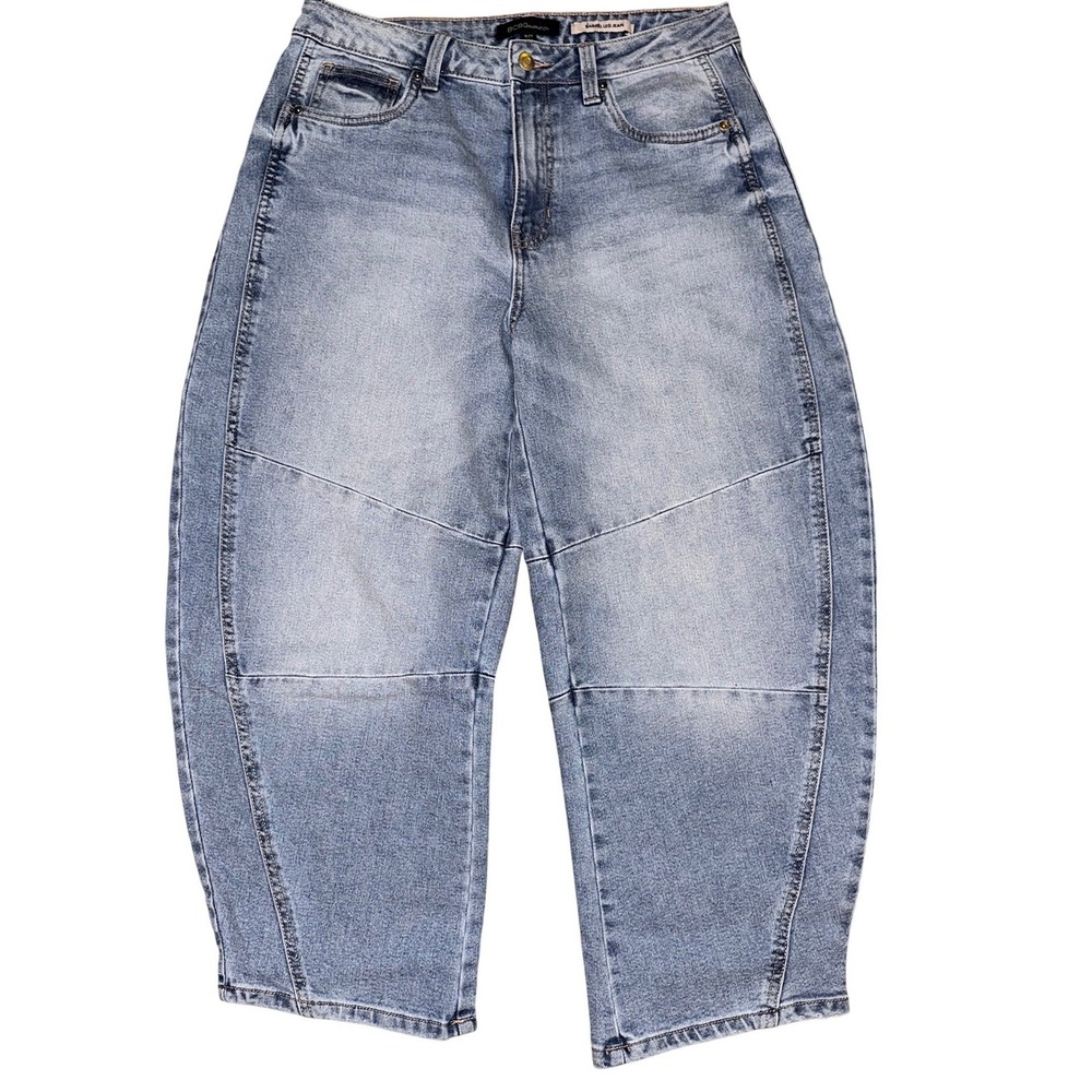 BCBGeneration Barrel Leg Jeans Light Wash High Rise Balloon Denim 9/29